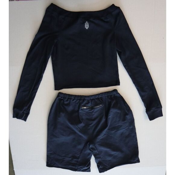 Free People Movement OB2191310 Women's Sz L Blue Hot Shot Easy 2 Piece Set - Picture 3 of 10